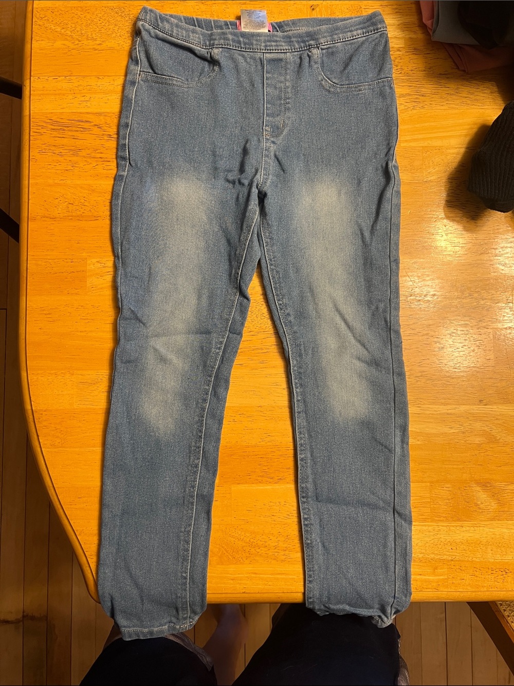 Girls Slim Fit Blue Washed Jeans